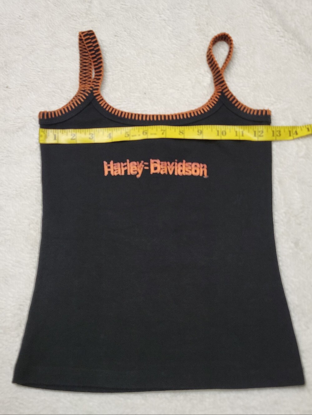 • VTG 2003 Harley Davidson Women Camisole Tank Top Grand Cayman Pirate Small USA - Picture 9 of 12